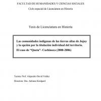 Las comunidades indígenas de las tierras altas de Jujuy y la opción por la titulación individual del territorio. El caso de “Queta”- Cochinoca (2000-2006)