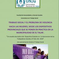 Trabajo social y el problema de violencia hacia las mujeres, desde los dispositivos estatales que se ponen en práctica en la Municipalidad de El Talar