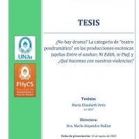 ¿No hay drama? La categoría de “teatro posdramático” en las producciones escénicas jujeñas Entre el azahar; Ni Edith, ni Piaf; y ¿Qué hacemos con nuestras violencias?